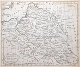 Thomas Kitchin William Guthry, Poland Lithuania and Prussia from the latest authorities, mapa pochodząca z dwunastego wydania “Grammar and present state of the several Kingdoms of the World”, wyd. Charles Dilly & George Robinson, Londyn 1790 miedzioryt, wym. mapy 18