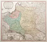 William Faden, A map of the Kingdom of Poland and Grand Dutchy of Lithuania, mapa pochodząca z „General Atlas”, stan trzeci, wyd. William Faden, Londyn 1799 miedzioryt kolorowany w epoce