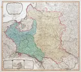 William Faden, A map of the Kingdom of Poland and Grand Dutchy of Lithuania, mapa pochodząca z „General Atlas”, stan trzeci, wyd. William Faden, Londyn 1799 miedzioryt kolorowany, 55