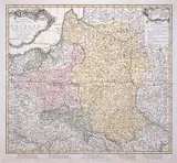 Jan van Jagen, Carte Generale et Itineraire de la Pologne…, trzecia wersja drugiego stanu, wyd. Mortier Covens & Son, Amsterdam ok. 1807 miedzioryt kolorowany w epoce, 51
