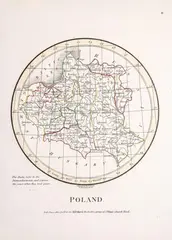 John Cooke, Poland, mapa pochodząca z „Atlas Universel”, stan drugi, wyd. J. Harris, Londyn 1801 miedzioryt kolorowany liniowo