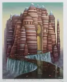 Jacek Yerka, Pasiasta katedra, giclée, papier