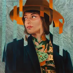 Czas i przestrzeń, 2021 by Monika Wyrwicka, 2021, olej, płótno, sold Dec 2021