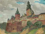 Jan Rubczak, Widok na Wawel, olej, płótno