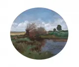 Michał Gorstkin-Wywiórski, Pejzaż z wierzbami