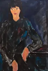 Eugeniusz Eibisch, Portret kobiety, olej, płótno