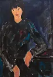 Eugeniusz Eibisch, Portret kobiety, olej, płótno