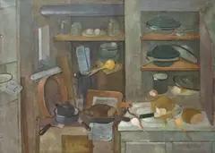 Kiejstut Bereźnicki, Kredens kuchenny, 1995, 1995, olej, płótno