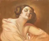 Mn - I poł. Xx w., Portret kobiety, pastel, tektura