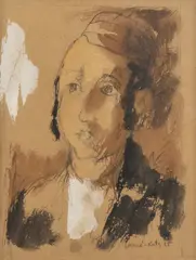Emmanuel Katz, Portret Żyda, 1925 r., 1925, tech. mieszana, papier