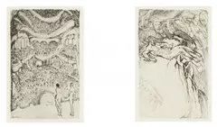 Para akwafort, 1929 r. by Konstanty Brandel, 1929, akwaforta, papier, sold Dec 2021