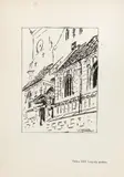 Leon Wyczółkowski, Wejście do katedry na Wawelu, litografia piórkiem, papier