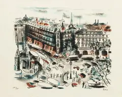 Irena Hassenberg, Paris, litografia barwna, papier, 38