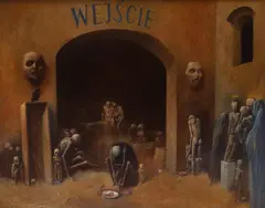 Zdzisław Beksiński, Wejście, 1971, 1971, olej, płyta