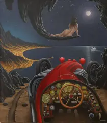Jacek Yerka, Widzenie nad Zatoką Genueńską, 1992, 1992, akryl, płótno