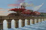 Jarosław Jaśnikowski, Czerwony parowóz, 2021, 2021, olej, płótno