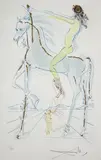 Z teki „Pieśń nad Pieśniami” by Salvador Dalí, akwaforta barwna, szablon, złocenia, papier, sold Nov 2021