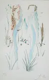 Z teki „Pieśń nad Pieśniami by Salvador Dalí, akwaforta barwna, szablon, złocenia, papier, sold Nov 2021