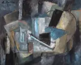 Alice Halicka, Martwa natura kubistyczna, 1917 r., 1917, olej, płótno
