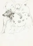 Bez tytułu, 1985 by Franciszek Starowieyski, 1985, pastel, papier, sold Nov 2021