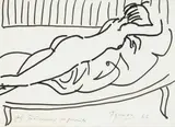 Tymon Niesiołowski, Akt, 1962, 1962, tusz, papier