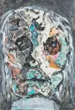 Józef Szajna, Mumia, 1996, 1996, akryl, kreda, papier, 38