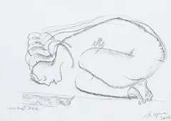 Józef Szajna, Modlitwa, 2006, 2006, ołówek, papier