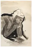 Roman Opałka, Jan Dębski czyta Historię WKPb, 1951, 1951, tusz, papier