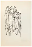 Roman Opałka, Szkic do ilustracji, 1957, 1957, tusz, papier