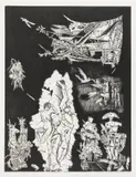 Danuta Leszczyńska-Kluza, Mój jelonek, mój Sebastian!..., 1973, 1973, akwaforta, papier