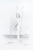 Rafał Olbiński, Rusałka, 2021, 2021, ołówek, papier
