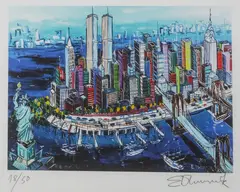 Edward Dwurnik, Manhattan, 2018, 2018, inkografia, papier