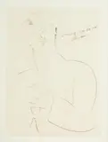 Amedeo Modigliani, Portret Mojżesza Kislinga, litografia, papier