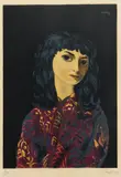 Moïse Kisling, Brunetka, litografia barwna, papier