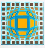 Victor Vasarely, Bez tytułu, serigrafia, papier