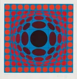 Victor Vasarely, Bez tytułu, ok. 1970 r., 1970, serigrafia barwna, papier