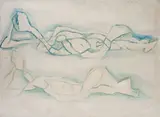 Jerzy Panek, Leżące kobiety, 1969, 1969, olej, płótno