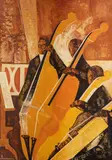 Kazimierz Śramkiewicz, Wiolonczele i kontrabasy, 1988/89, akryl, płyta, 77