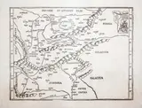 Lorenz Fries, Tabula Moderna Hungariae Poloniae Russiae…, wyd. Johannes Grüninger, Strasburg 1525 na verso tekst w języku łacińskim drzeworyt