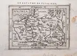 Ferdynand i Ambrosius Arsenius, Polonia, wyd. Johannes Keerbergen, Ludwig Hulsius, Antwerpia 1601 mapa pochodząca z „Epitome Theatri Orbis Terrarum”; na verso tekst w języku francuskim miedzioryt