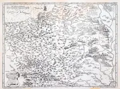 Wacław Grodecki, Poloniae finitimarumque locorum descriptio…, wyd. Abraham Ortelius, stan pierwszy, Amsterdam 1562 na verso tekst w języku łacińskim miedzioryt