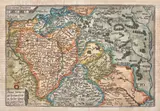 Johann Bussemacher, Poloniae finitimarum que locorum descriptio…, wyd. Matthias Quad, Johann Bussemacher, stan pierwszy, Kolonia 1592 na verso tekst w języku łacińskim miedzioryt kolorowany, 18
