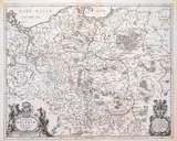 Joannes Janssonius, Novissima Poloniae Regni Descriptio, wyd. Joannes Janssonius, stan pierwszy, Amsterdam 1650 na verso tekst w języku francuskim miedzioryt, 44
