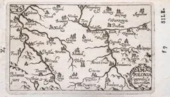 Gabriel Bucelin, Polonia compendiose descriptum, wyd. Gabriel Bucelin, Johann Gorlin, Ulm 1646 map pochodząca z „Historiae Universalis Auctorium” na verso tekst w języku łacińskim miedzioryt, 6