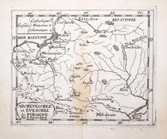 Pierre Duval, Archeveschez et eveschez de Pologne, wyd. Pierre Duval, stan drugi, Paryż 1672 miedzioryt, 10