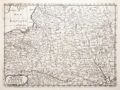 Nicolas Sanson II, De Staten van de Kroon Poolen, wyd. Francois Halma, stan trzeci, Amsterdam 1705 mapa pochodząca z „Algemeene Weereldbeschryving…” miedzioryt