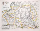 Nicolas Sanson II, Estats de la Couronne de Pologne, wyd. Nicolas Sanson II, stan pierwszy, Paryż 1683 miedzioryt kolorowany liniowo