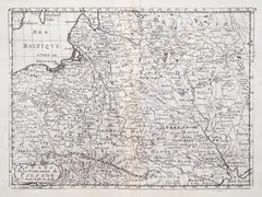 Nicolas Sanson II, Estats de la Couronne de Pologne, wyd. Nicolas Sanson II, Francois Halma, stan drugi, Amsterdam 1700 miedzioryt