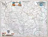 Nicolas Berey, Carte de Pologne et des estats qui en dépendent, wyd. Nicolas Berey, stan pierwszy, Paryż 1654 miedzioryt kolorowany w epoce, 40