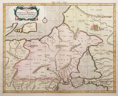 Klaudiusz Ptolemeusz, Tab. VIII. Europae, in qua Sarmatia, Maeotis palus…, wyd. Gerard Mercator, 1730 mapa pochodząca z „Atlas Tabulae Geographicae Orbis Terrarum” miedzioryt kolorowany, 34
